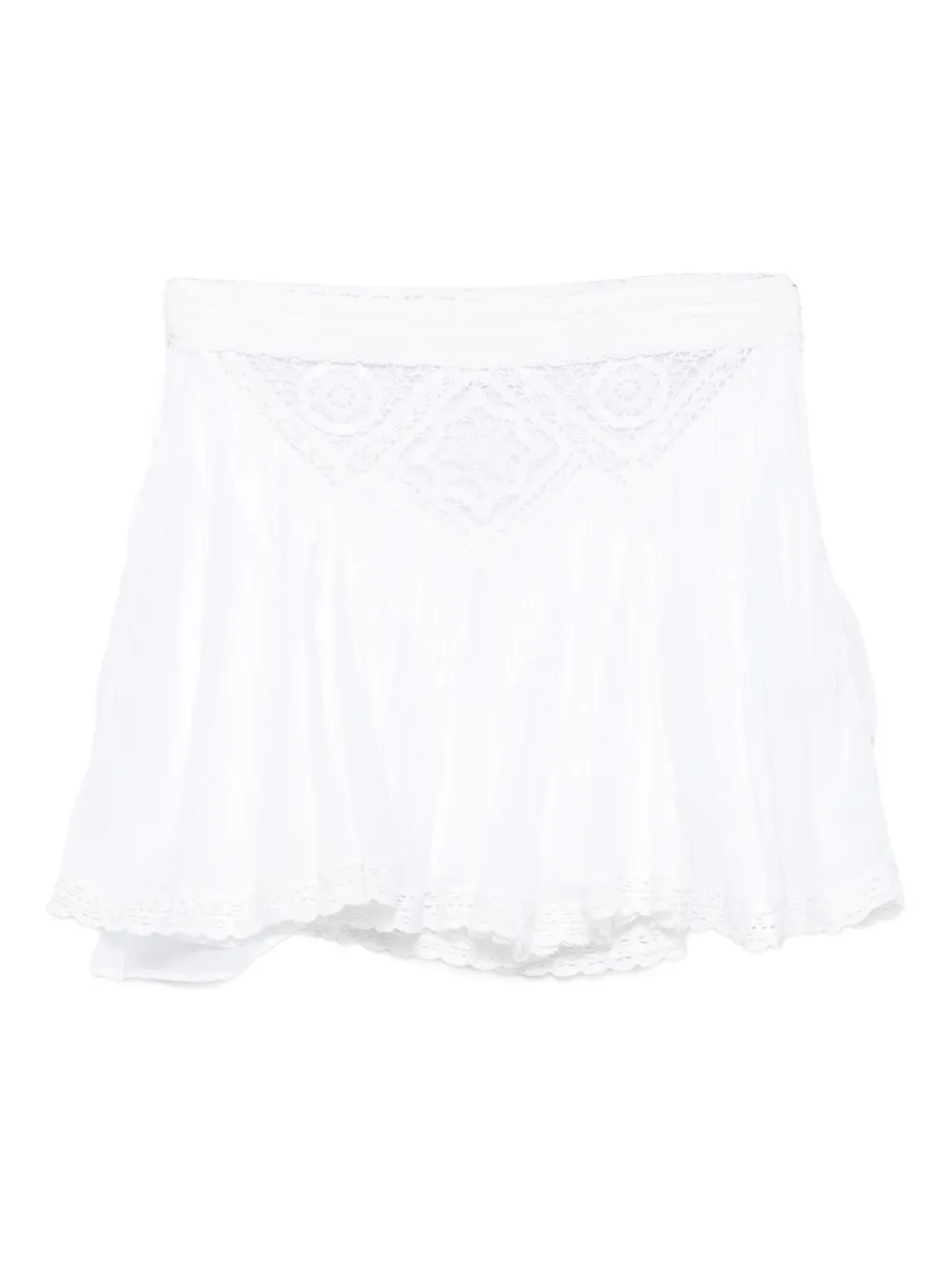 Isabel Marant Étoile Goldie Lace-trim Mini Skirt In White