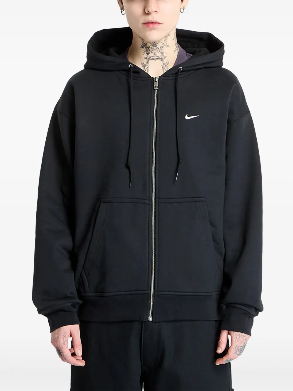 Nike Solo Swoosh-logo zip-up hoodie - ブラック Nike Solo Swoosh-logo zip-up hoodie - ブラック