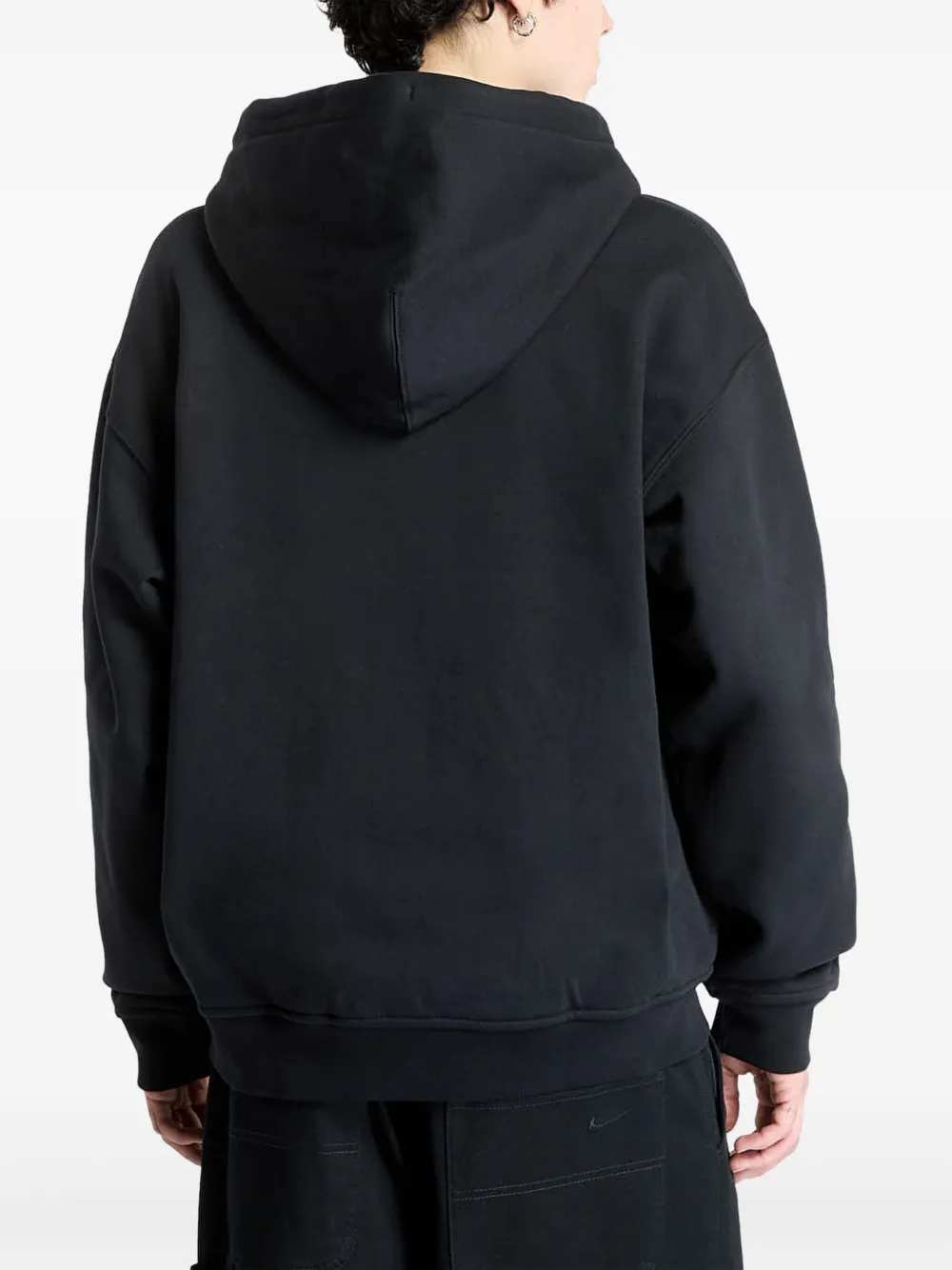 Nike Hoodie met Swoosh-logo en rits Zwart
