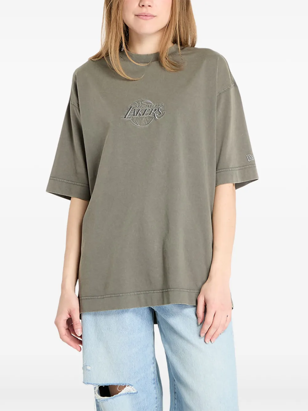 NEW ERA CAP LA Lakers logo T-shirt | Grey | Image 1
