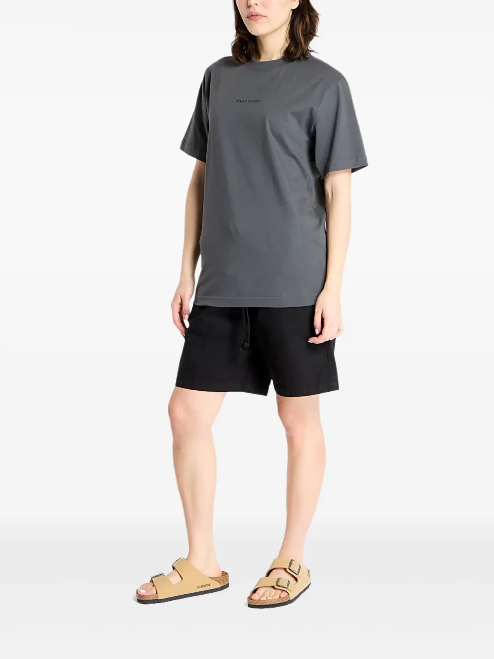 Daily Paper Tin Lid T-shirt met grafisch logoprint Grijs
