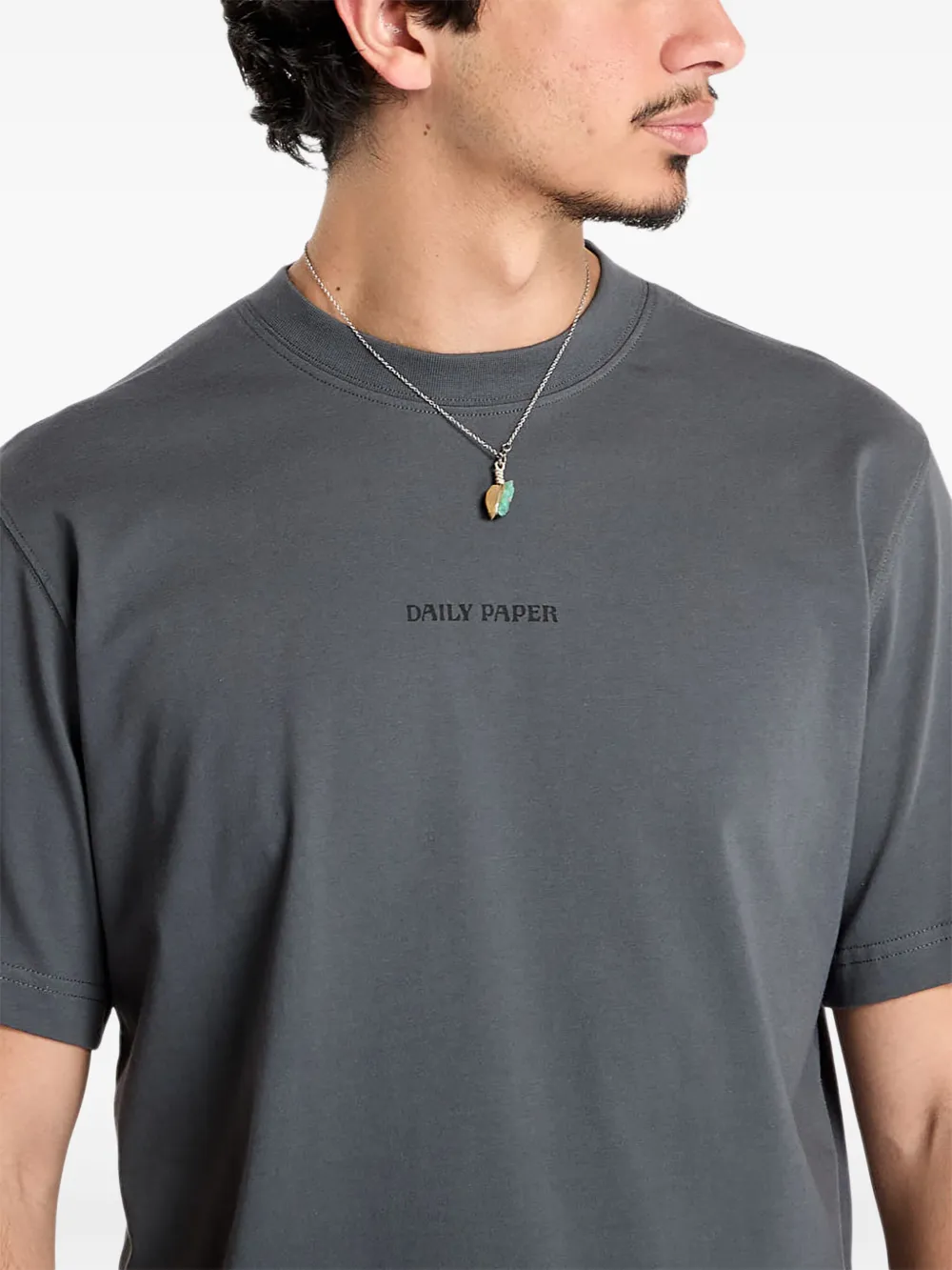 Daily Paper Tin Lid T-shirt met grafisch logoprint Grijs