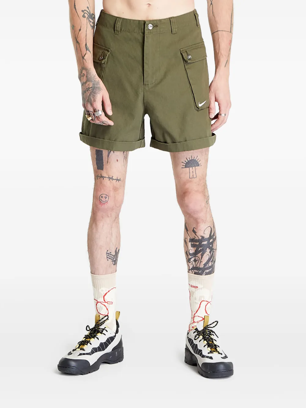 Nike Life Men's Woven cargo shorts Groen