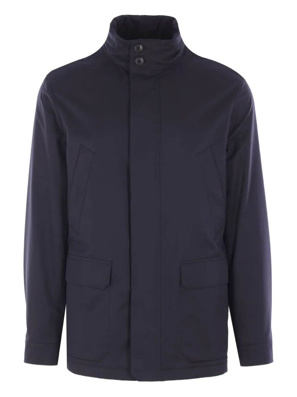 Zegna buttoned wool coat | Blue | Image 1