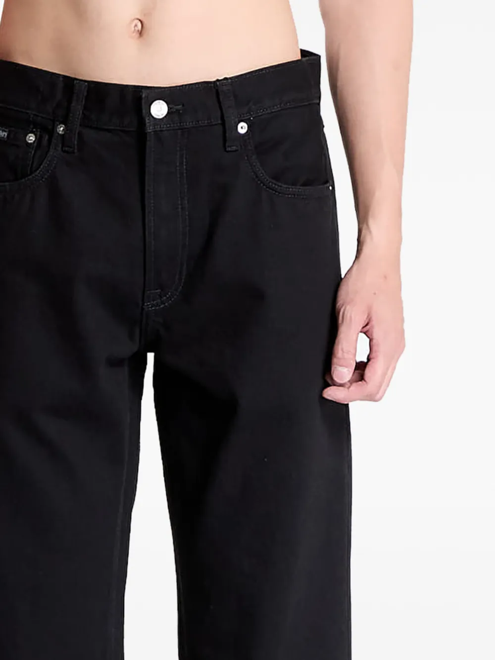 Calvin Klein 90s straight jeans Zwart