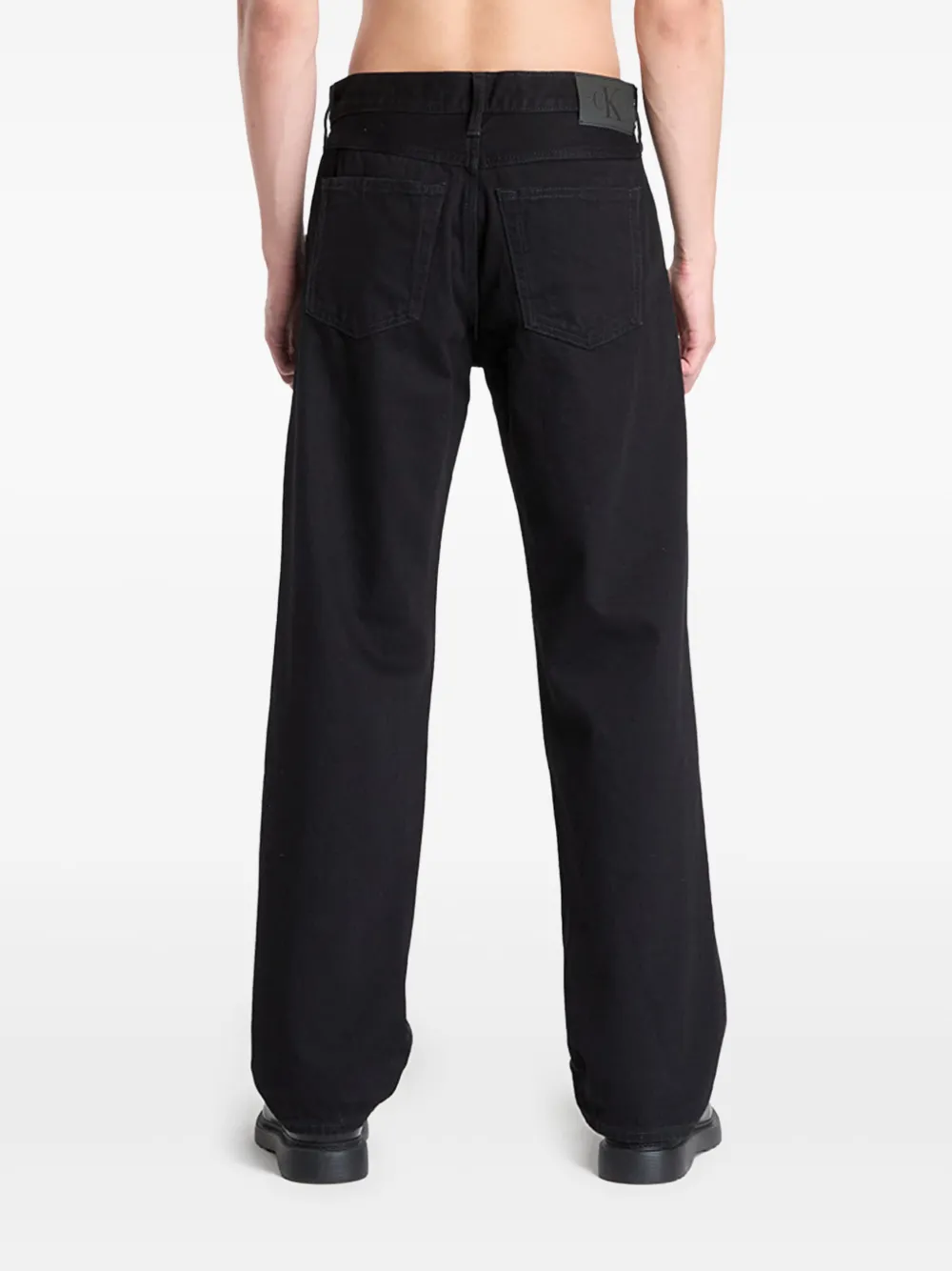 Calvin Klein 90s straight jeans Zwart