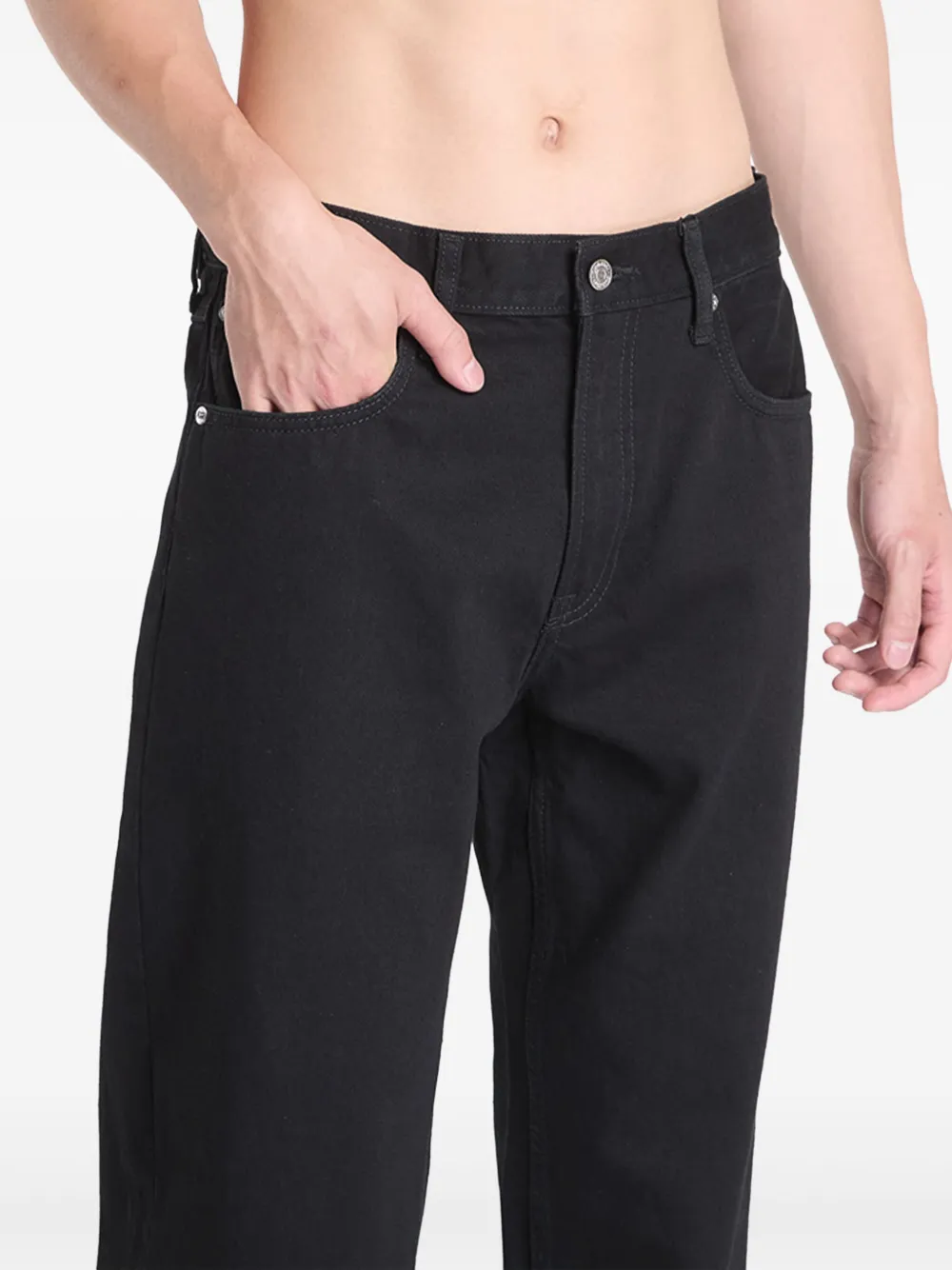 Calvin Klein 90s straight jeans Zwart