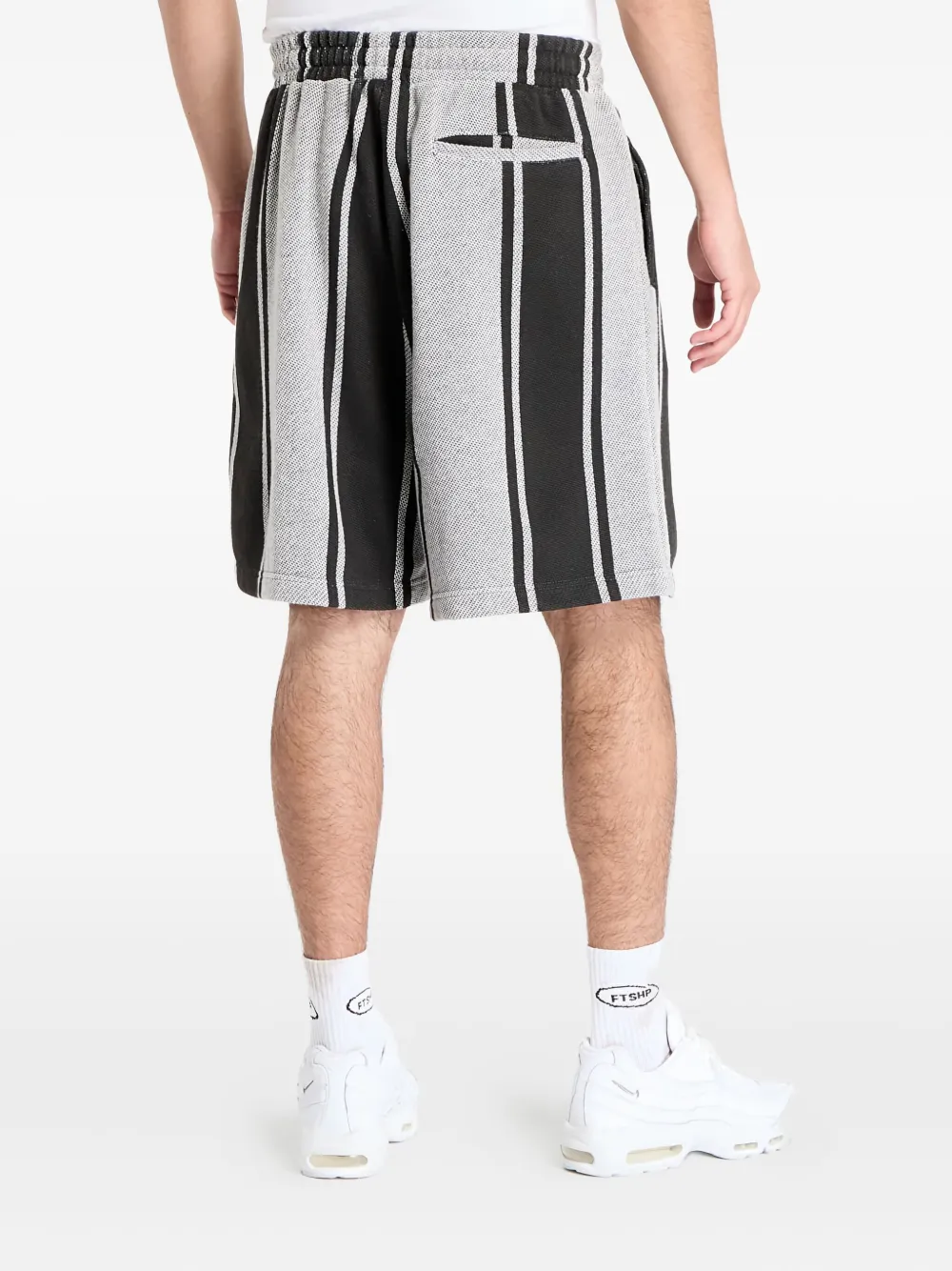 Pleasures striped shorts Zwart