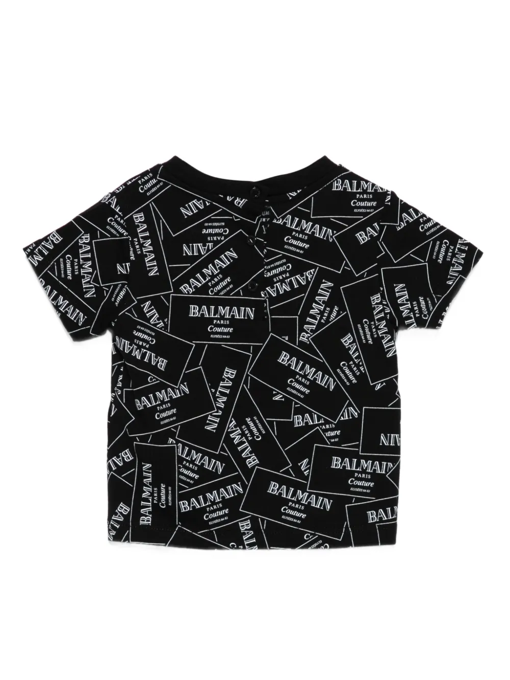Balmain Kids logo-print t-shirt Zwart