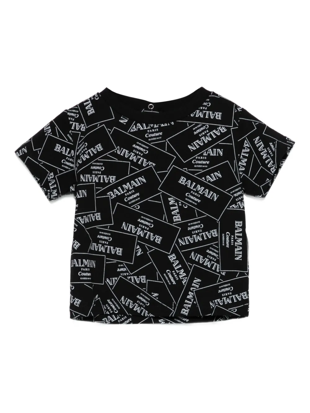 Balmain Kids logo-print t-shirt Zwart
