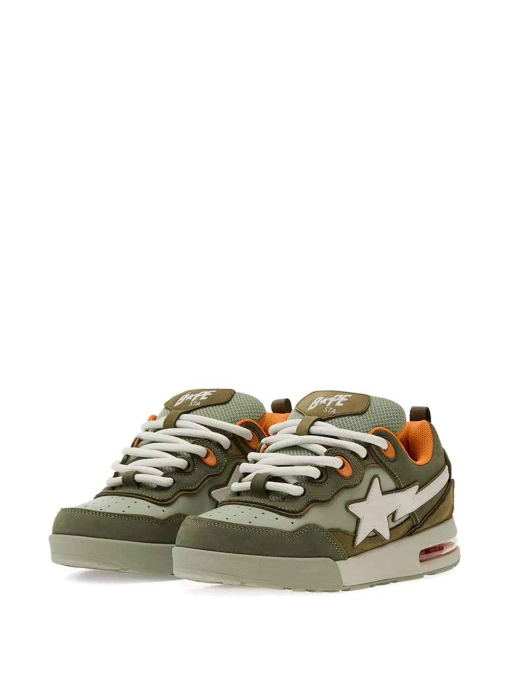 A BATHING APE Flip Sta M1 star-embellished sneakers Green