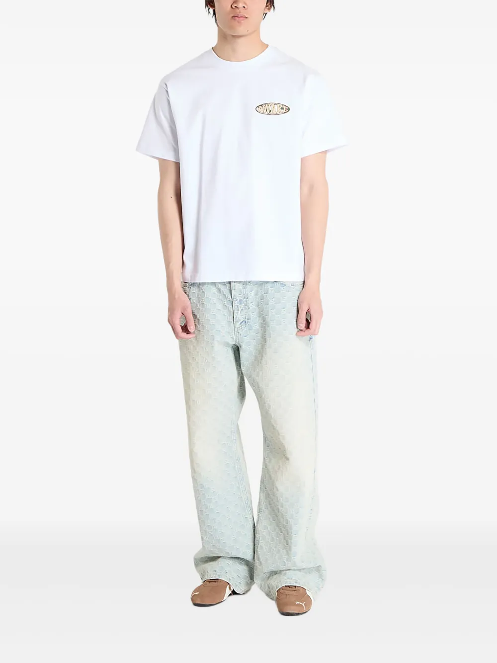 Awake NY T-shirt met logo - Wit