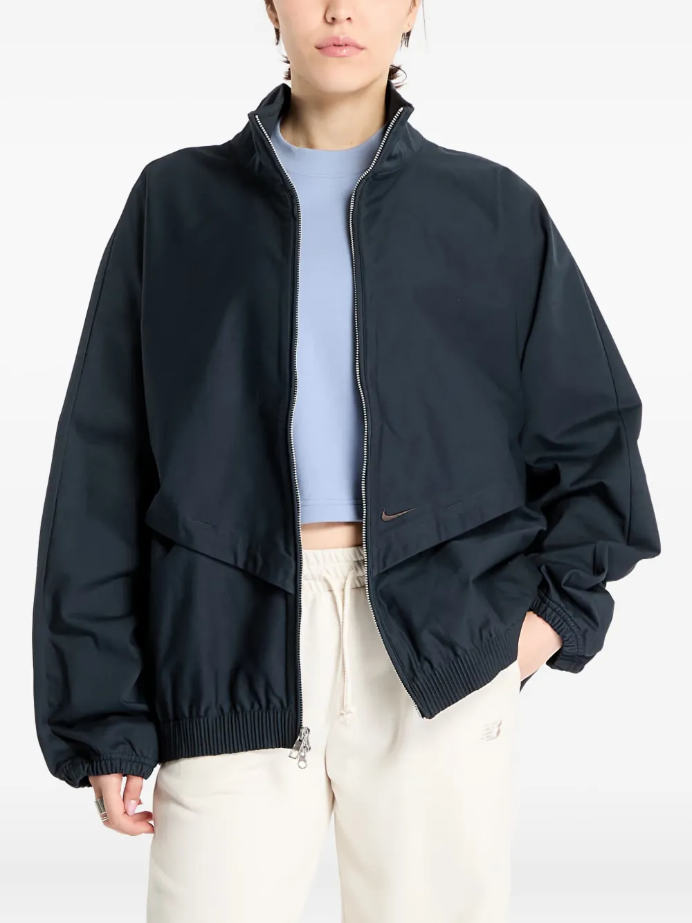 Nike Oversized Bomber Jacket In Black