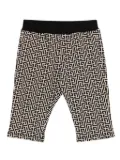 Balmain Kids monogram-pattern trousers - Neutrals