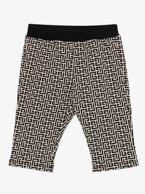 Balmain Kids monogram-pattern trousers