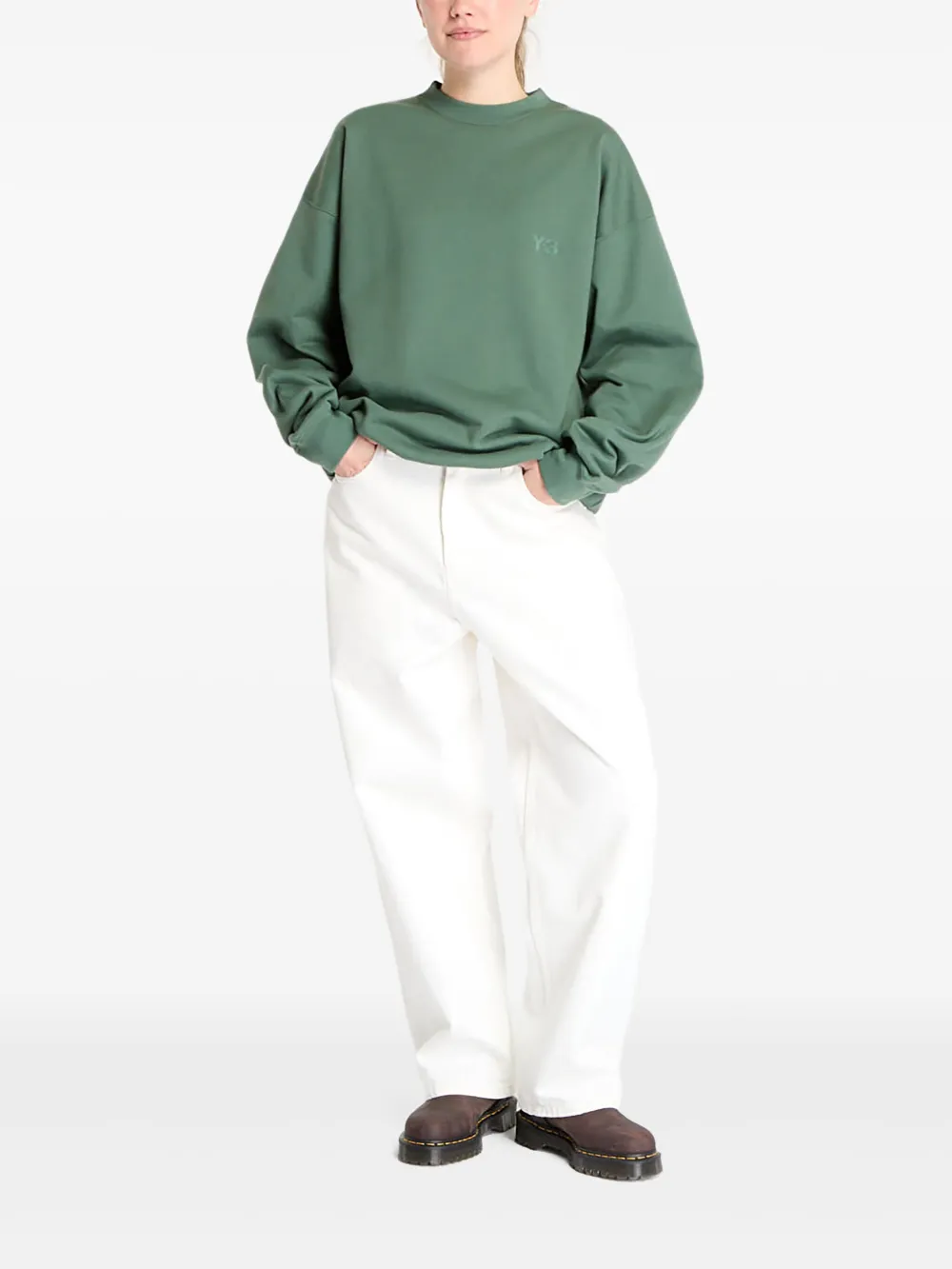 Y-3 Sweater met geborduurd logo Groen