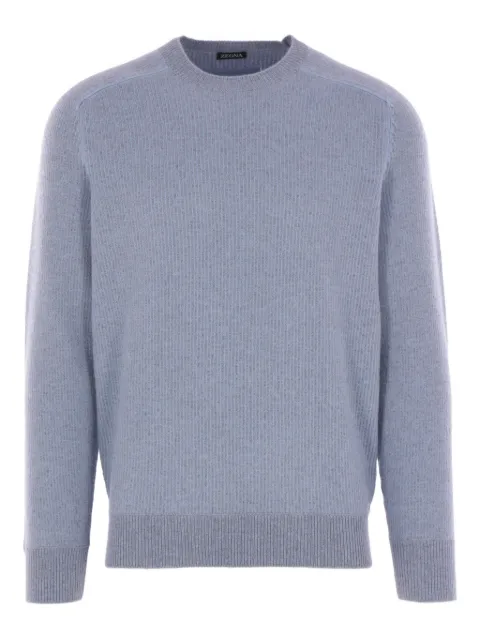 Zegna ribbed-trim sweater