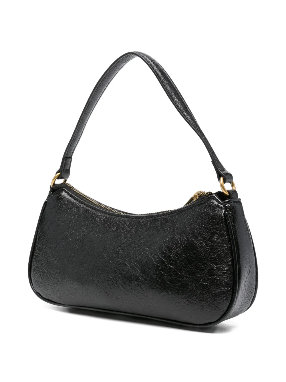 Just Cavalli snake-buckle shoulder bag Zwart