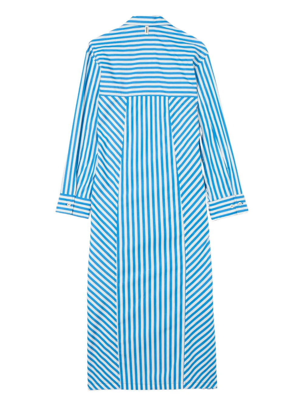 Sunnei striped shirt maxi dress - Blauw