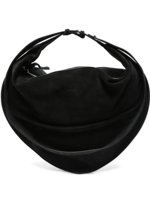 FEDERICO CINA calf-suede curved tote bag