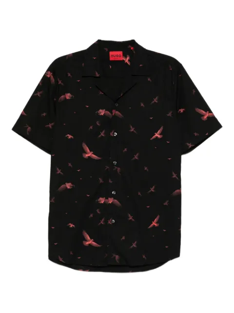 HUGO bird-printed shirt