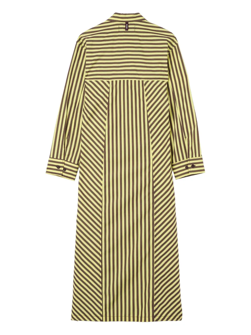 Sunnei striped shirt maxi dress - Geel