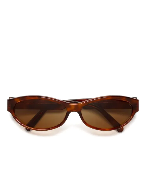 ジ*ィ様 正品MARNIサングラス Marni Eyewear Ouzoud オーバルフレーム サングラス | ブラウン