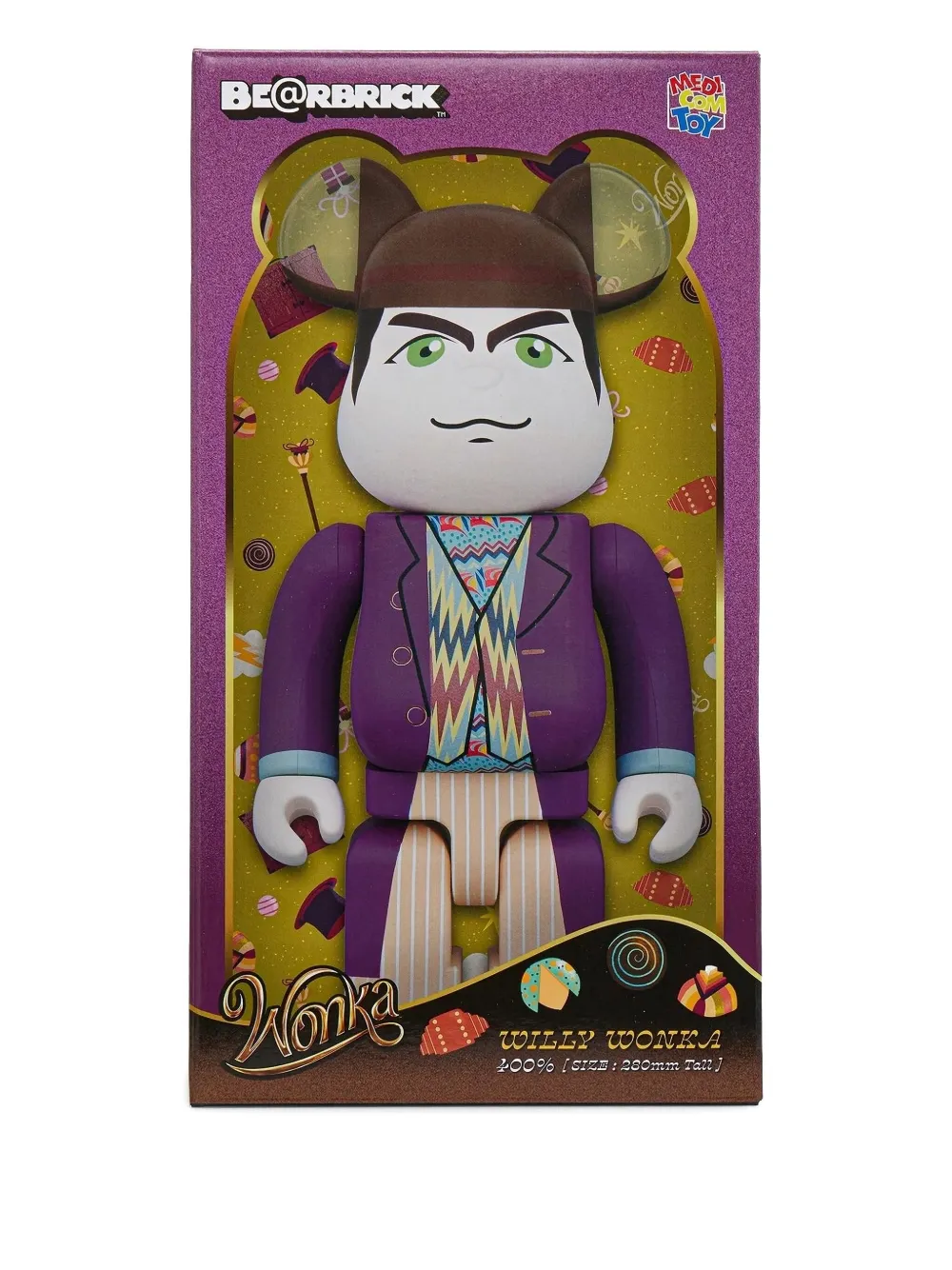 MEDICOM TOY - BE@RBRICK WILLY WONKA 400％ MEDICOM TOY Willy Wonka 400% Figure (28cm) | Purple | FARFETCH