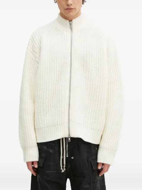 MKI Miyuki Zoku ribbed high-neck zip-up cardigan