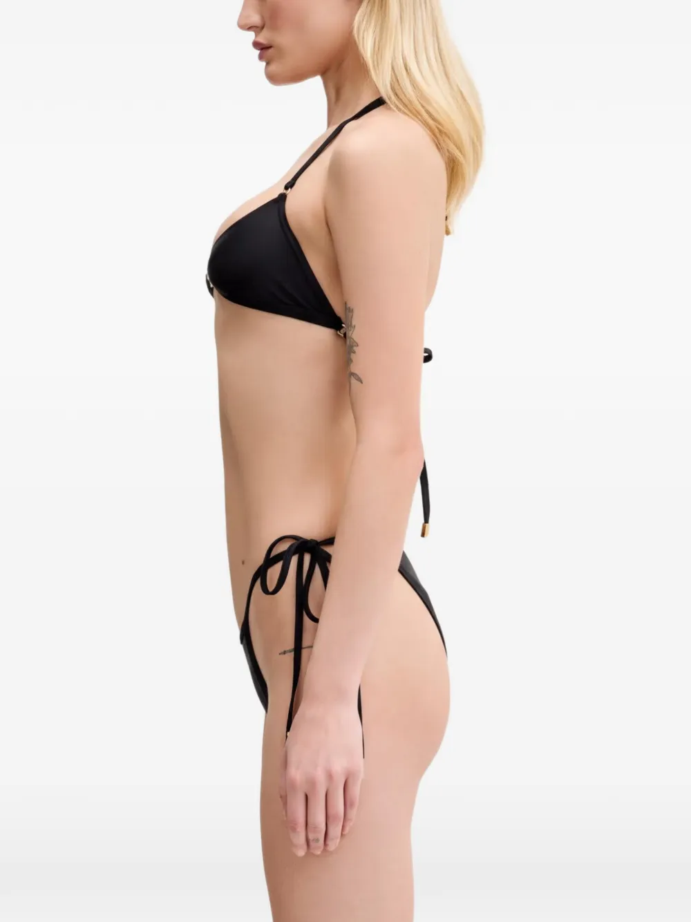 Marine Serre Bikini met zijstrik Zwart