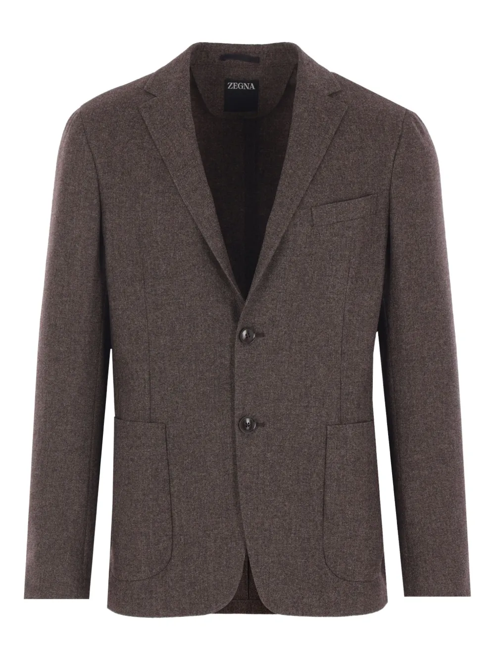 Zegna Single-breasted Wool Blazer In Burgundy