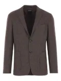 Zegna single-breasted wool blazer - Brown