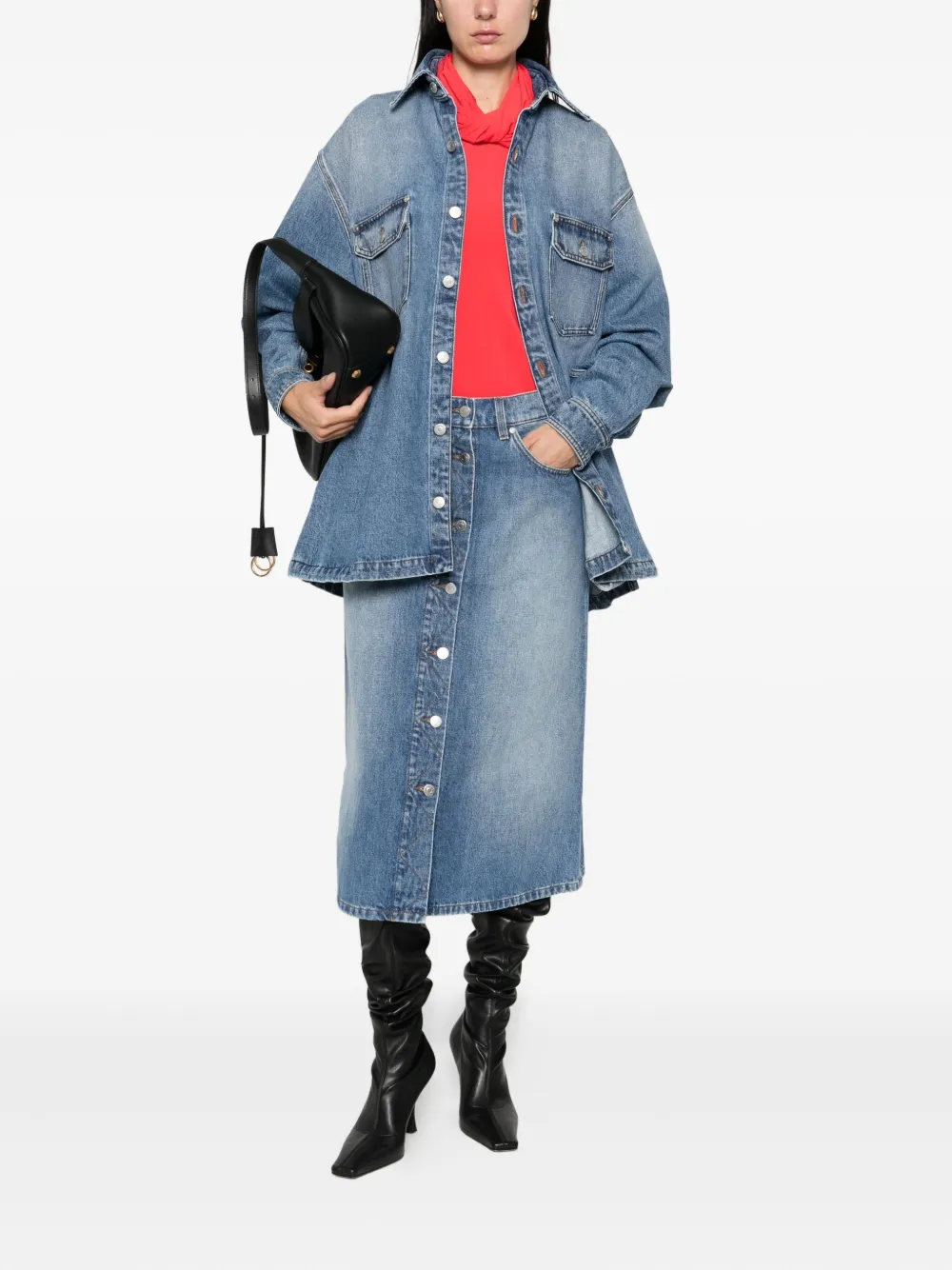 Stella Mccartney Button-fastening Flap-pocket Shirt In Blue