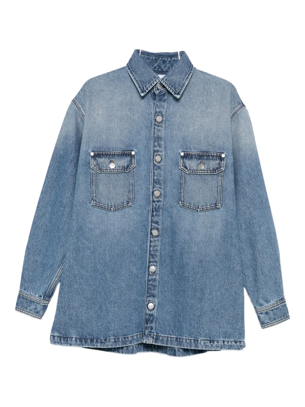 Stella Mccartney Button-fastening Flap-pocket Shirt In Blue