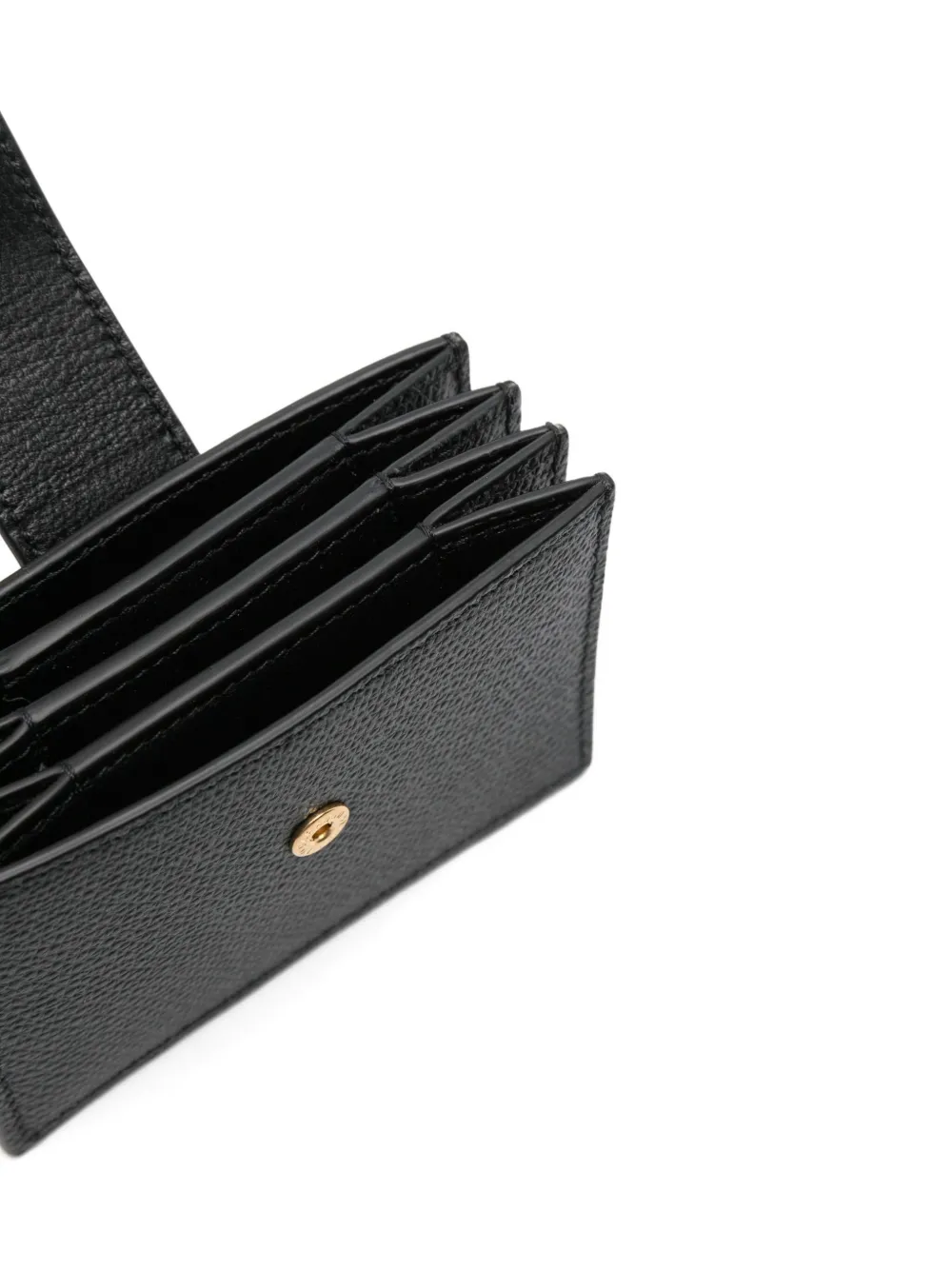 Valentino Garavani leather logo cardholder Zwart