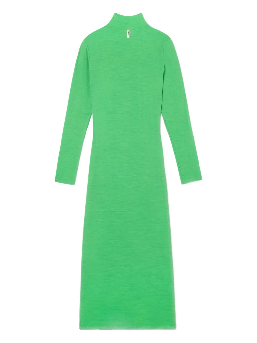 Sunnei High-neck Long-sleeves Midi Dress In Green