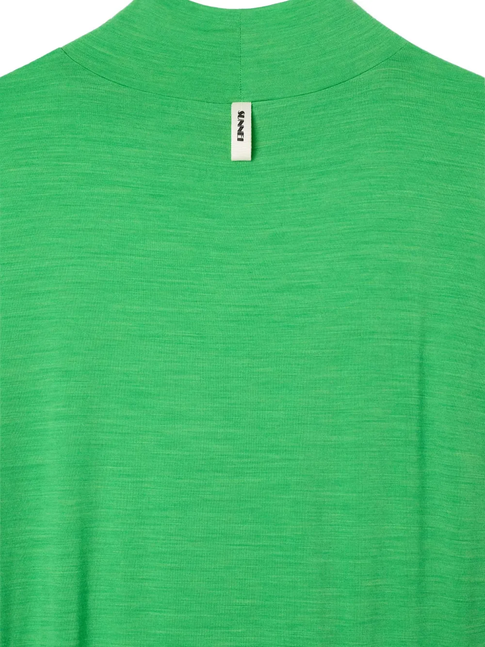 Sunnei High-neck Long-sleeves Midi Dress In Green