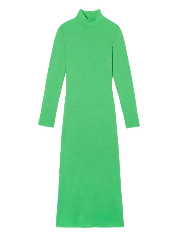 Sunnei high-neck long-sleeves Midi Dress | Green | FARFETCH BH
