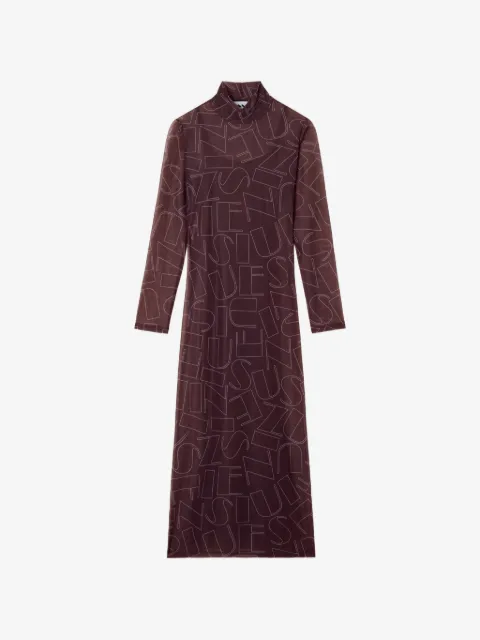 Sunnei long-sleeve sheer midi dress