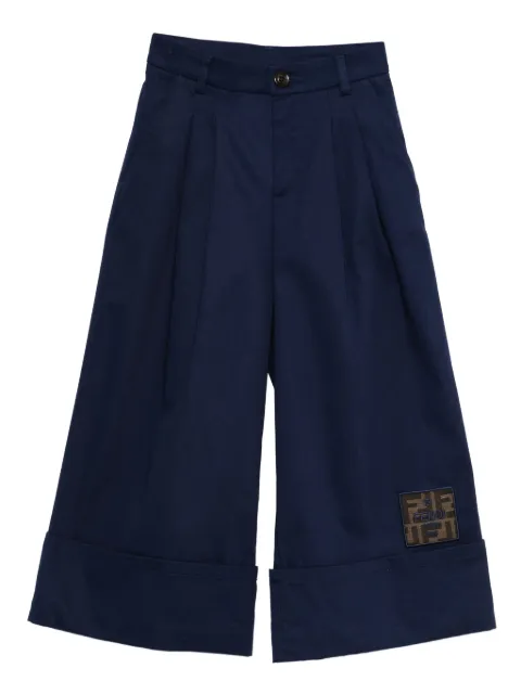 Fendi Kids pleated cuffed trousers