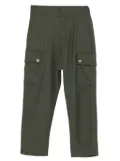 Balmain Kids gold-button cargo trousers - Green