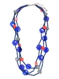 Emporio Armani geometric-bead necklace - Blue