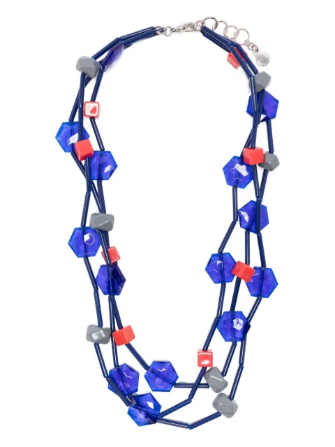 Emporio Armani geometric-bead necklace