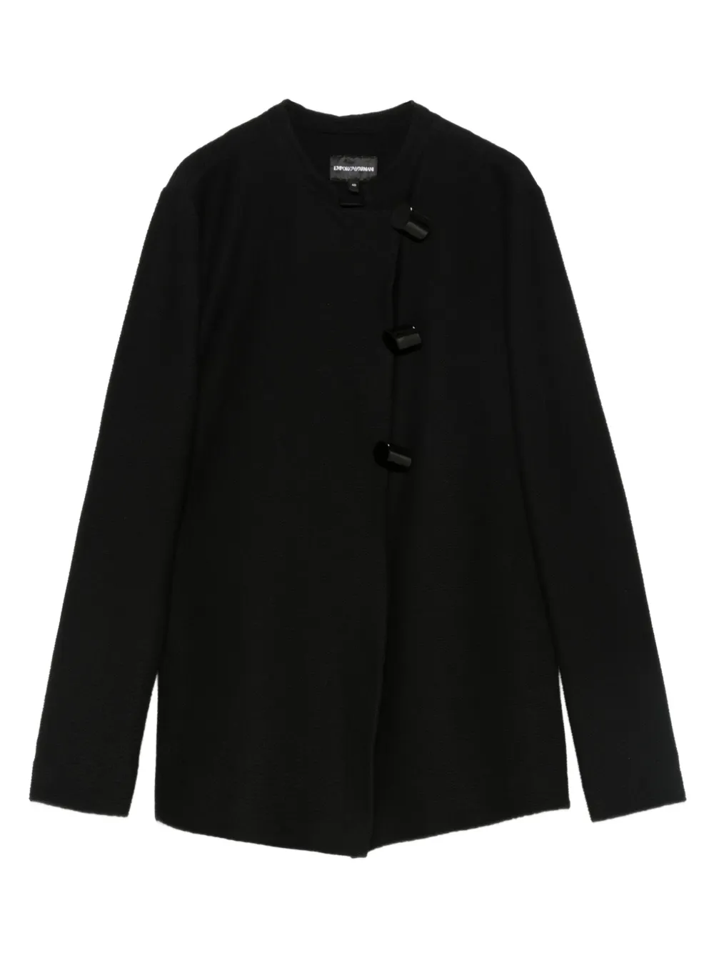 Emporio Armani Asymmetrisch shirtjack Zwart