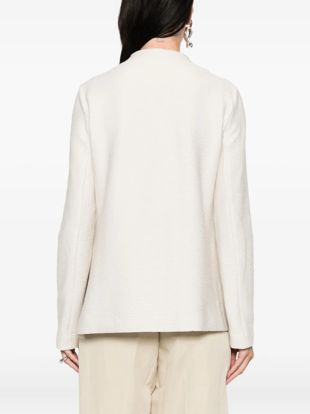 Emporio Armani Asymmetrisch shirtjack Beige