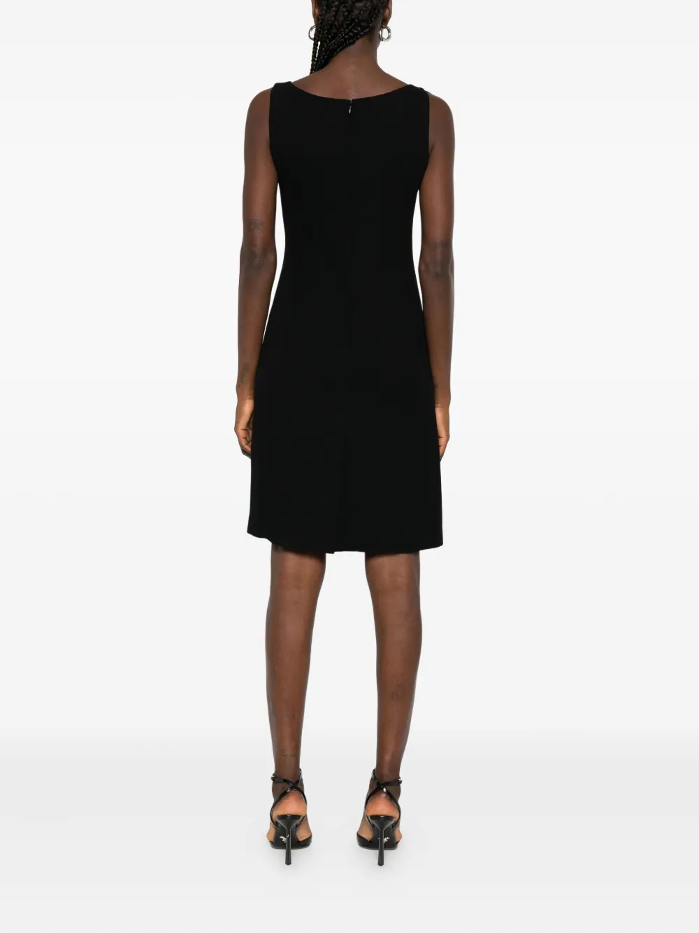 Emporio Armani Mouwloze jurk met boothals Zwart