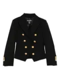 Balmain Kids gold-button double-breasted jacket - Black
