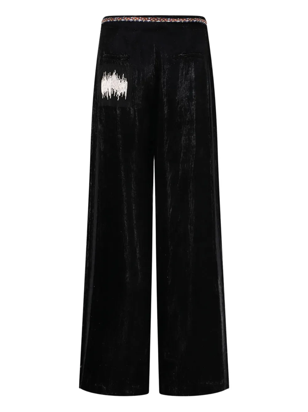 HUI MILANO belted trousers - Zwart