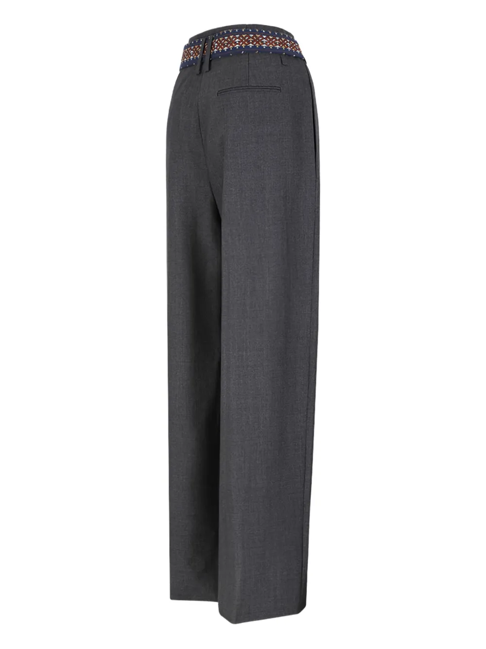 HUI MILANO belted trousers - Grijs