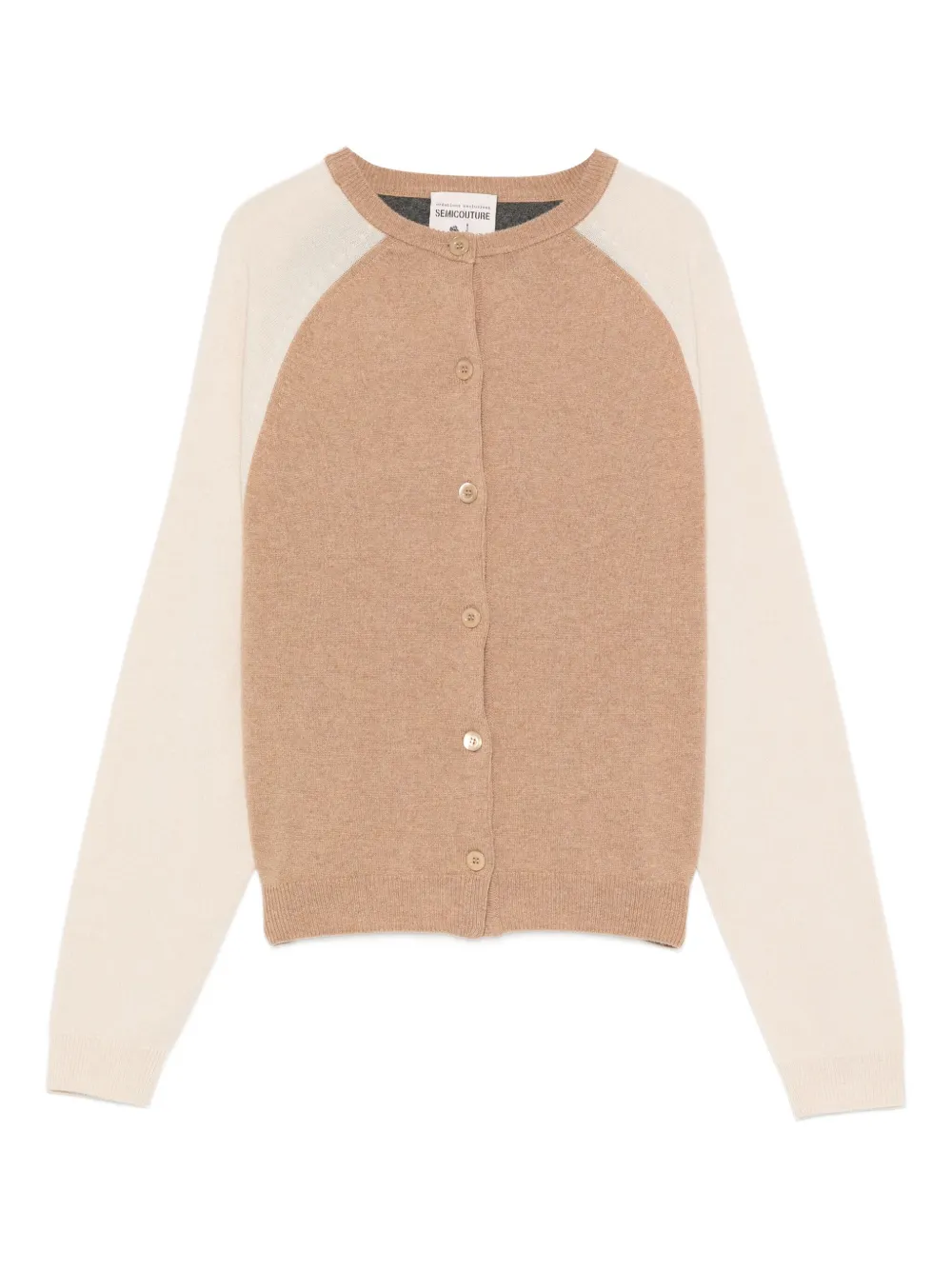 Semicouture Vest met colourblocking Bruin